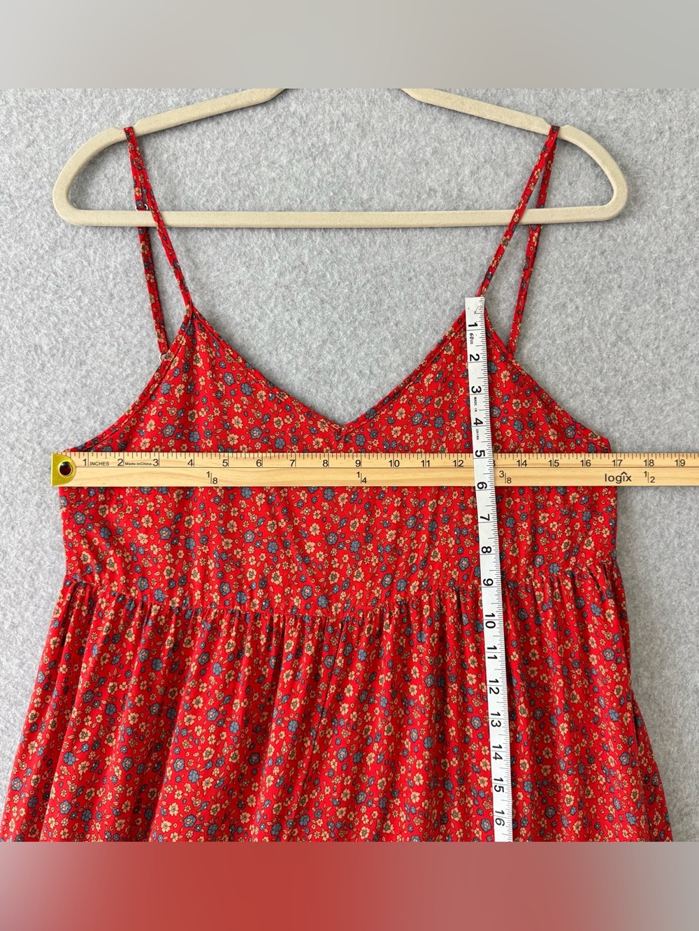 Natural Life Jamie Jumpsuit Romper Wide Leg Red Floral Boho Festival Size Small - Picture 13 of 16
